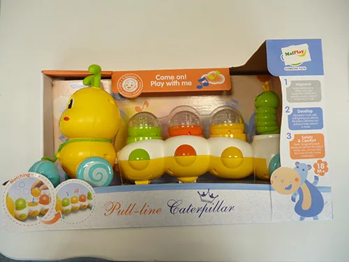 Giocattolo pull-along «Pull-line Caterpillar» (MalPlay)