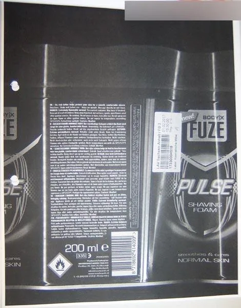 Schiuma da barba «PULSE SHAVING FOAM - Normal skin» (BODY X FUZE)