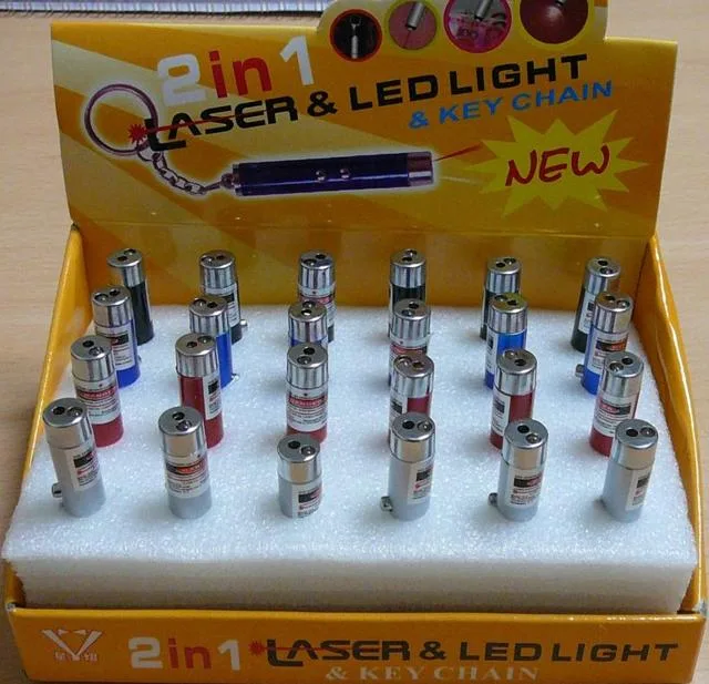 Puntatore laser 2 in 1 Laser e luce LED e chiave C — foto 1 dell'alert 0187/12