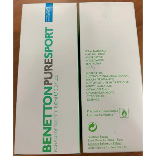 Eau de toilette «Pure Sport» (BENETTON)