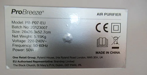 Purificatore d'aria — foto 4 dell'alert A11/00003/23