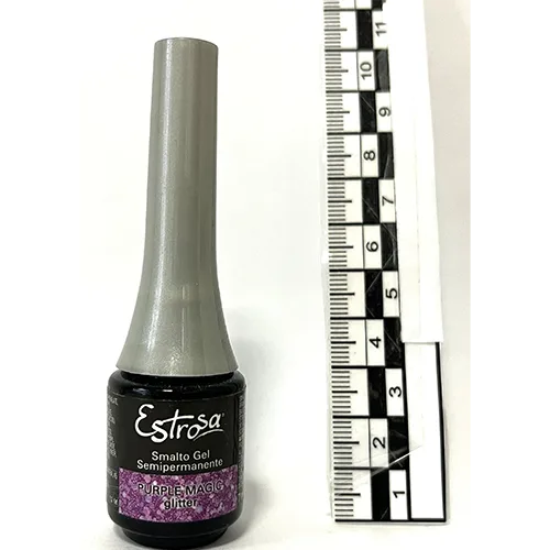 Smalto per unghie in gel «Purple Magic glitter» (Estrosa)