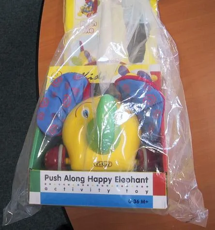 Push-along giocattolo felice elefante (K’s Kids)