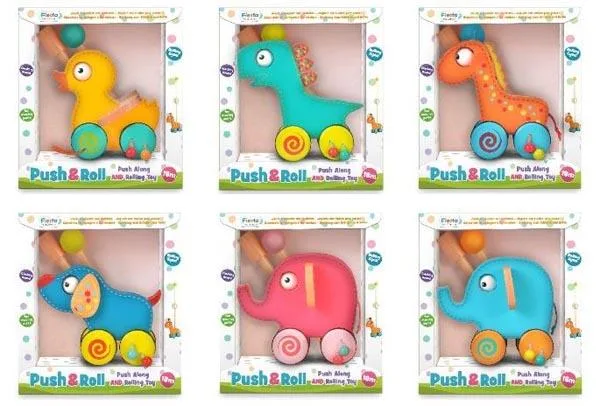 Giocattolo di legno «Push &amp; Roll - Push Along and Rolling Toy» (Fiesta)