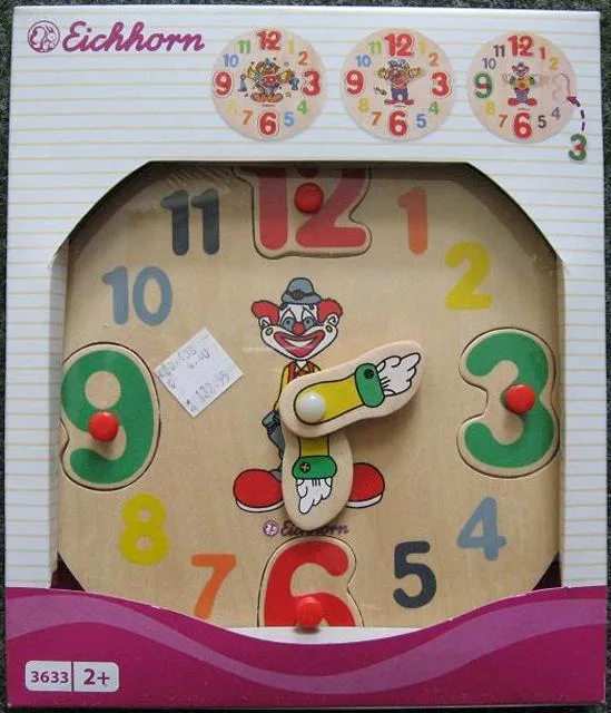 Puzzle in legno – Orologio di apprendimento Jigsaw (EICHHORN)