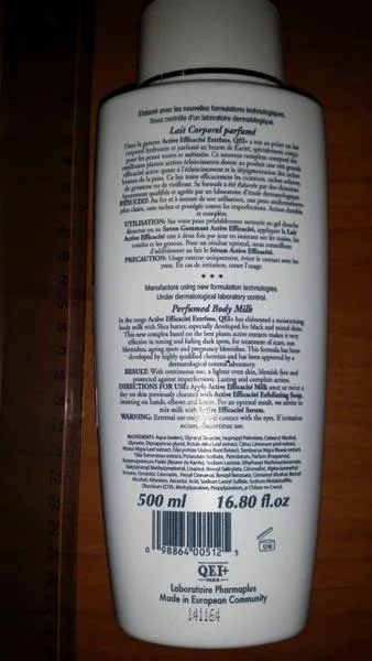 Prodotto schiarinte per la pelle «QEI+ Paris - Qualité Extrême Intense - Active Efficacité Extrême Lait Corporel» — foto 2 dell'alert A12/0856/15