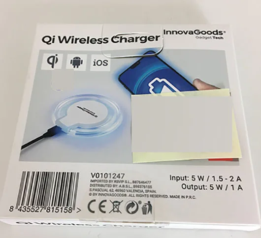 Caricabatterie per telefono senza fili «Qi Wireless Charger» — foto 2 dell'alert A12/01626/21