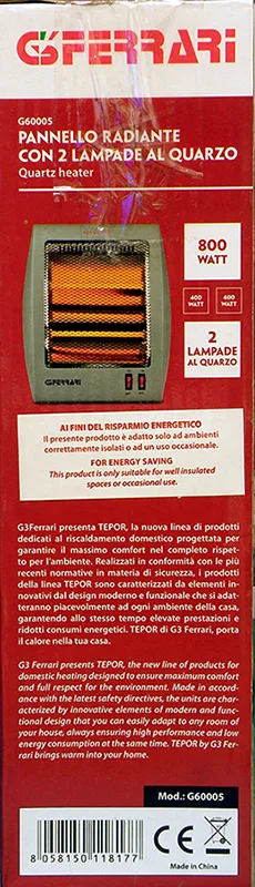 Riscaldatore elettrico «Quartz heater» — foto 3 dell'alert A11/00095/20