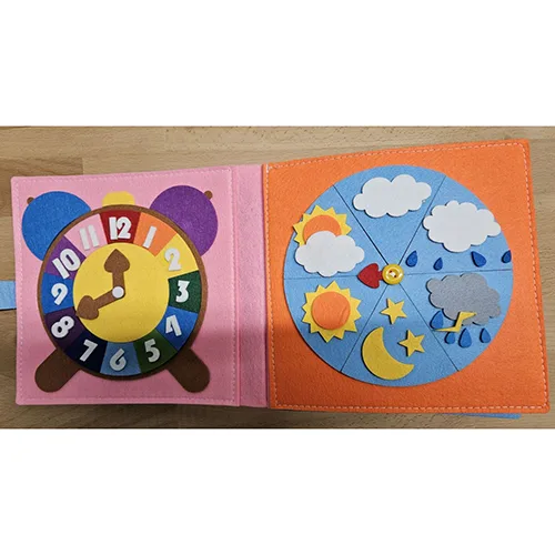 Libro per bambini «Quiet Book Montessori Spielzeug, 3D Filz Busy Book Sensorisches Spielzeug» — foto 2 dell'alert A12/03434/24