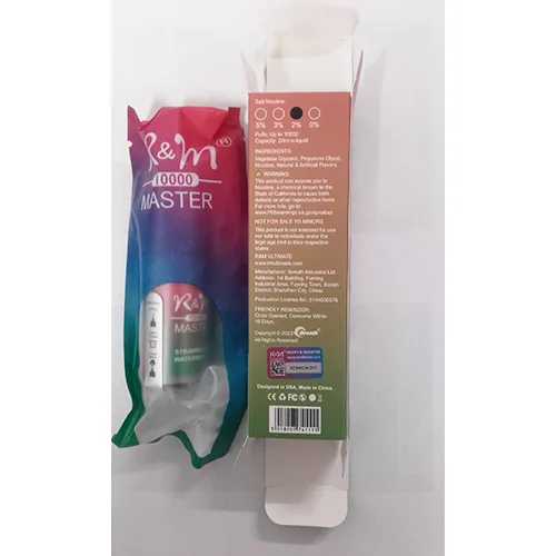 Sigaretta elettronica usa e getta «R&M 10000 MASTER, 10000 PUFFS, STRAWBERRY WATERMELON» — foto 2 dell'alert A12/00308/24