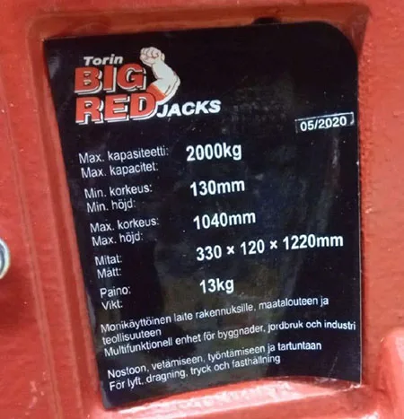 Fattoria jack/rack-and-pinion jack «Rack-and-pinion jack» — foto 2 dell'alert A12/00230/21
