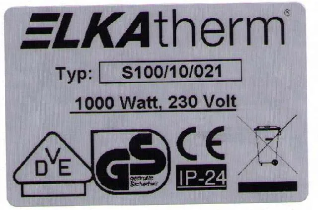 Radiatore di accumulo elettrico – Elkatherm Elektroheizung mit Einbauthermostat (radiatore elettrico Elkatherm con termostato incorporato) — foto 1 dell'alert 0489/10