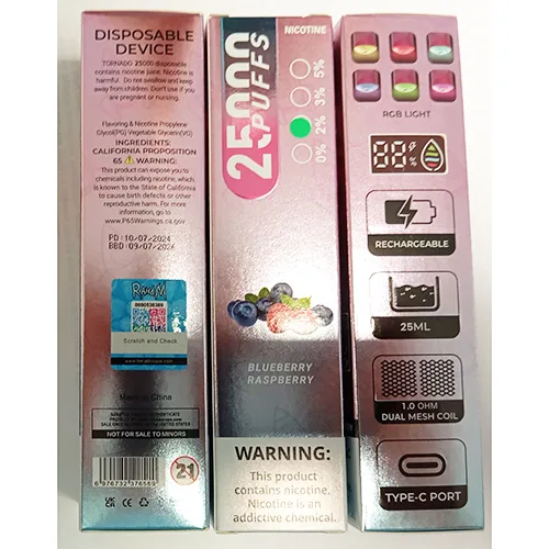 Sigaretta elettronica monouso «RAHdM TORNADO 25000» — foto 6 dell'alert A12/02976/24
