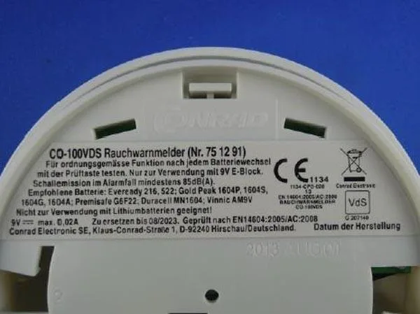 Rilevatore di fumo «Rauchwarnmelder» — foto 3 dell'alert A12/0121/16