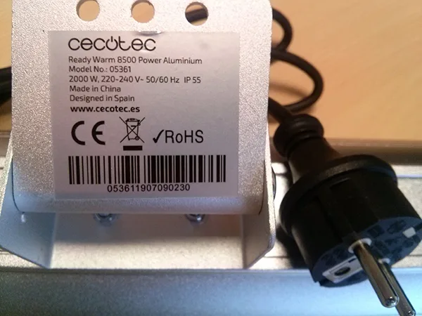 Riscaldatore elettrico «Ready Warm 8500 Power Aluminium» — foto 3 dell'alert A12/00198/23
