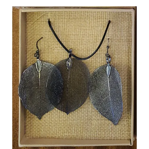 Set di gioielli «Real Leaf Jewellery» (AW JEWELLERY)