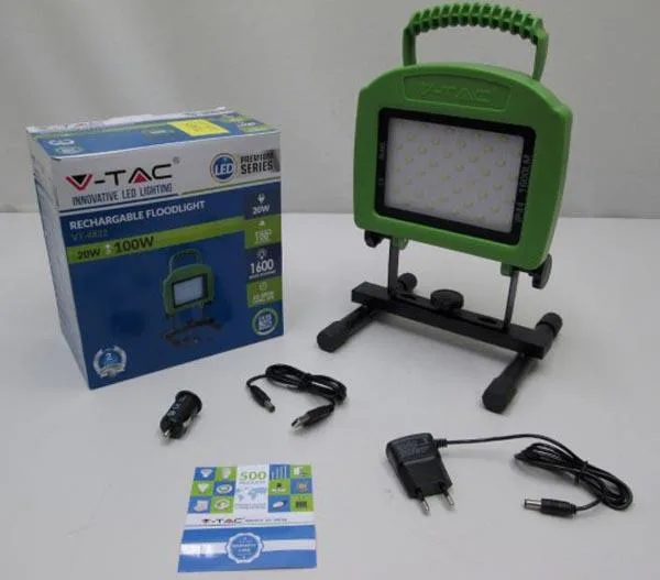 Proiettore a LED «Rechargable floodlight» (V-TAC)