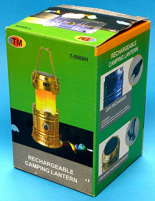 Lampada a LED portatile «RECHARGEABLE CAMPING LANTERN» — foto 2 dell'alert A12/01166/20