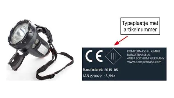 Torcia «Rechargeable Hand Torch» — foto 1 dell'alert A12/0259/16