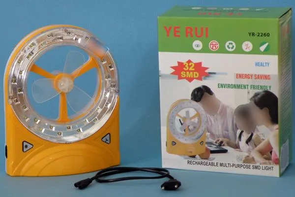 Ventilatore portatile con LED «RECHARGEABLE MULTI-PURPOSE SMD LIGHT» — foto 1 dell'alert A12/0994/19