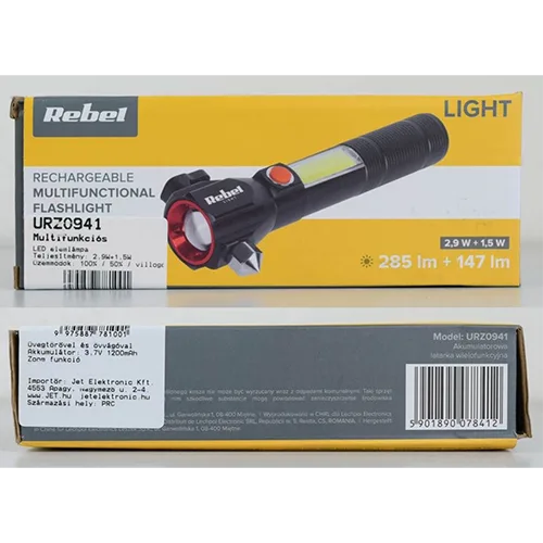 Torcia elettrica «RECHARGEABLE MULTIFUNCTIONAL FLASHLIGHT» — foto 4 dell'alert OR/00114/26