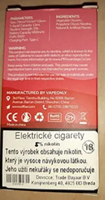 Sigaretta elettronica usa e getta «RED MOJITO» — foto 2 dell'alert A12/01759/22