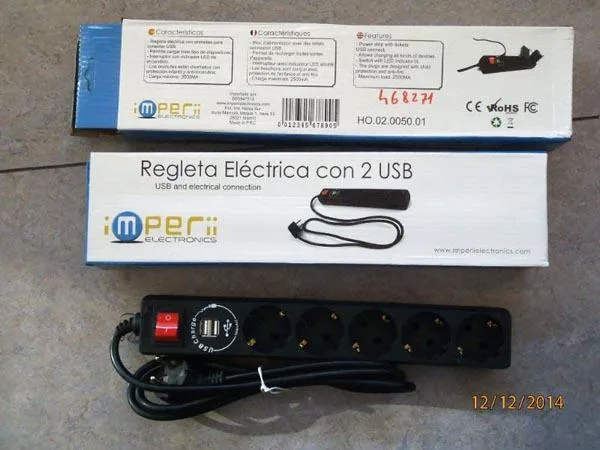Cavo di estensione «Regleta Eléctrica con 2 USB» — foto 1 dell'alert A12/0353/15