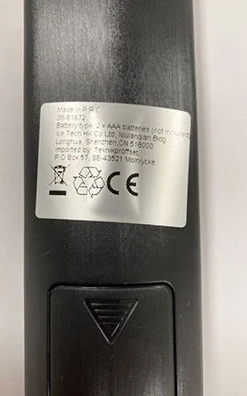 Telecomando «Remote control» — foto 4 dell'alert A12/02710/23