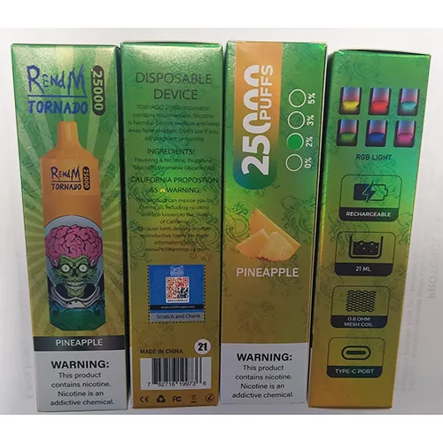 Sigaretta elettronica monouso «RENdM TORNADO 25000» — foto 1 dell'alert A12/02973/24