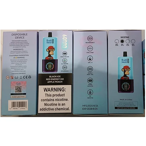 Sigaretta elettronica usa e getta «RENdM TORNADO 60000 PUFFS 2% NICOTINE 12ML x 3» — foto 4 dell'alert SR/02736/26