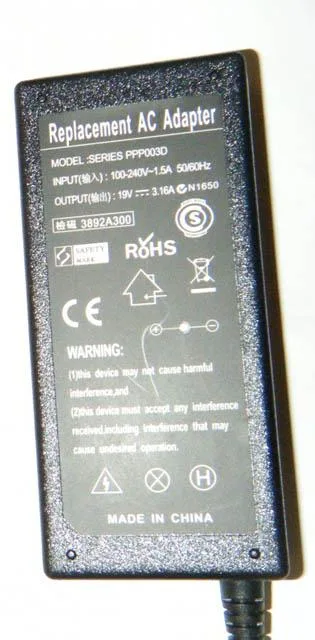Alimentazione elettrica «Replacement AC Adapter» — foto 1 dell'alert A12/1208/14