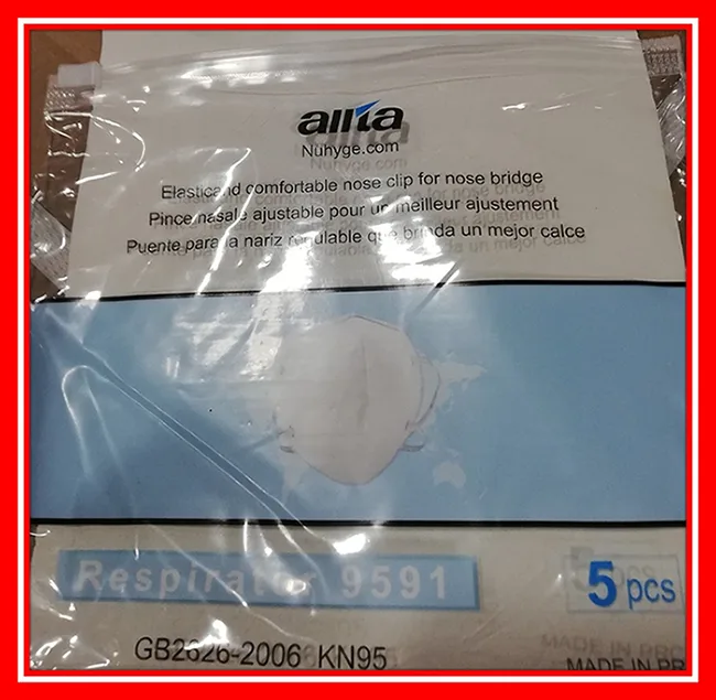 Maschera filtro antiparticolato «Respirator 9591» — foto 2 dell'alert A12/01060/20
