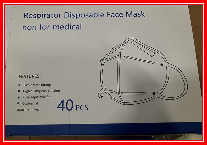 Maschera filtro antiparticolato «Respirator disposable face mask» — foto 3 dell'alert A12/01057/20