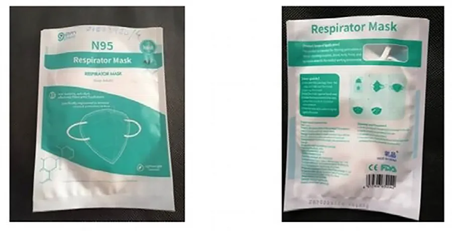 Maschera filtro antiparticolato «Respirator Mask» — foto 1 dell'alert A12/00696/20
