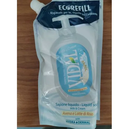Sapone liquido «Ricarica sapone liquido avena e latte di riso» (Vidal)