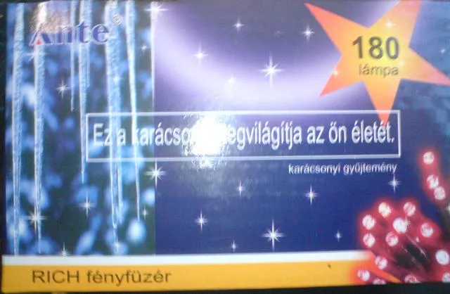 Catena di illuminazione «RICH fényfüzér ('lighting chain')» — foto 2 dell'alert A12/1157/14