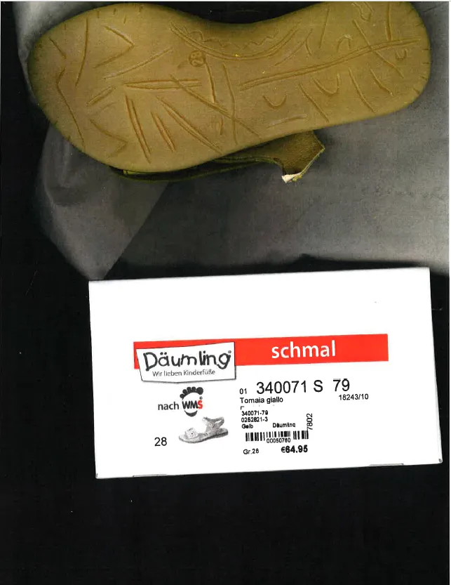 Sandali con reggiatura per bambini «Riemchensandalen schmal Gr. 28» — foto 2 dell'alert A12/01853/21