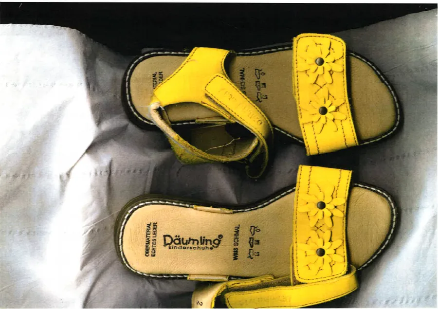 Sandali con reggiatura per bambini «Riemchensandalen schmal Gr. 28» — foto 3 dell'alert A12/01853/21