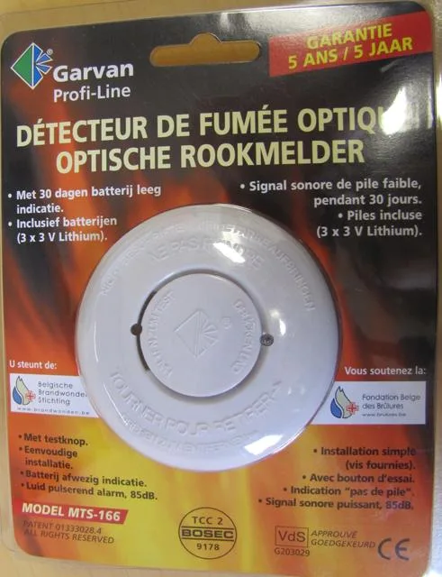 Rilevatore di fumo ‘Détecteur de fumée optique' (Optic) (Garvan profi-line)