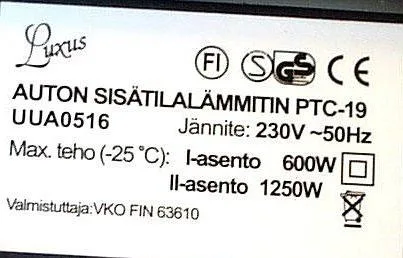 Riscaldatore cabina auto — foto 1 dell'alert 0216/08