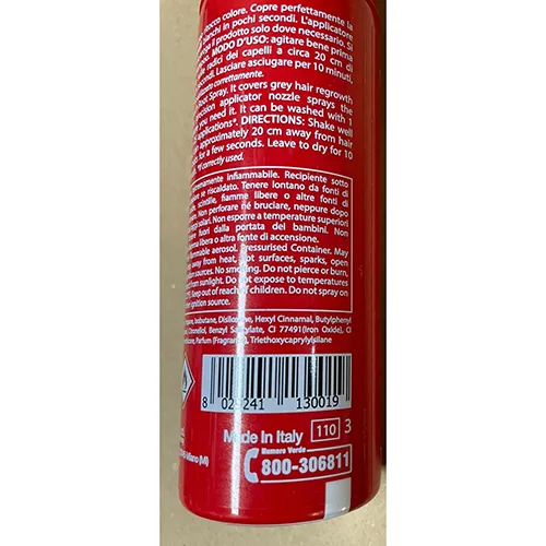 Spray per capelli «Ritocco ideale rosso red» — foto 2 dell'alert A12/02279/24