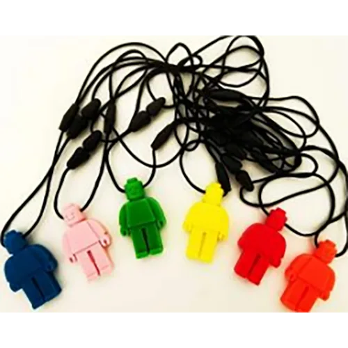 Collana di masticare «Robot Men Tooth Chew Necklace, Baby Teething Necklace»