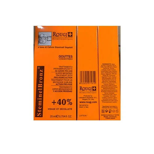 Gocce per abbronzatura «Rougj Plus Active gocce concentrate» (Rougj)