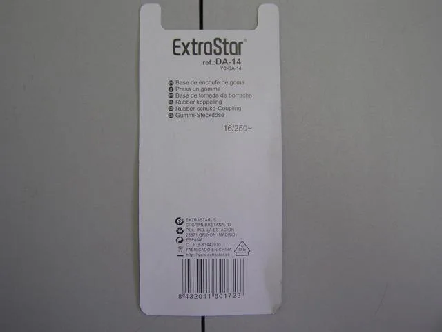 Presa elettrica di gomma &amp; #13; &amp; #13; «Rubber Schuko Coupling» (Extrastar)
