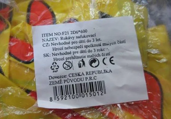 Giocattolo di plastica «Rukávy nafukovací» — foto 3 dell'alert A12/0723/18