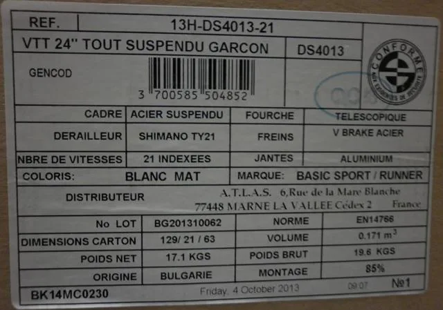Bici da montagna «Runner - VTT 24¨ tout suspendu garçon ( full suspension boys)» — foto 2 dell'alert A12/1777/14