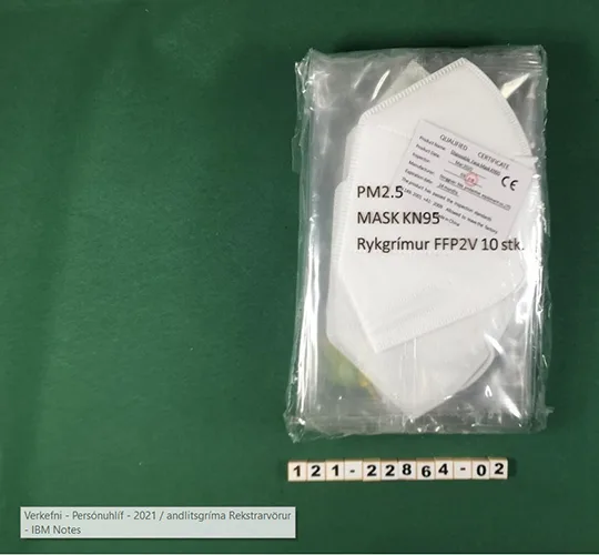 Maschera filtro particella «Rykgrímur FFP2V 10 stk»