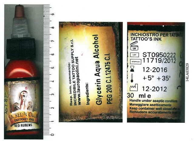 Inchiostro del tatuaggio «Sacred Color Red Rubens» — foto 1 dell'alert A12/1439/14