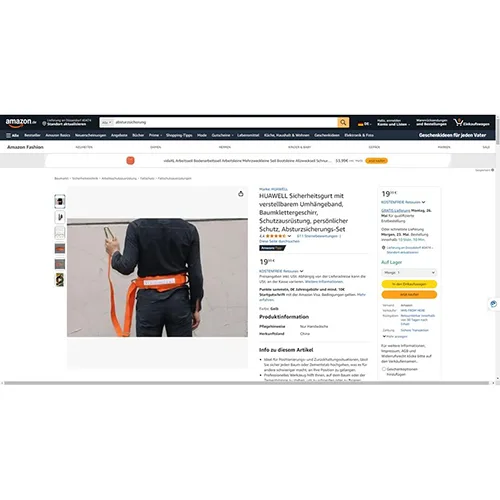 Imbracatura di sicurezza «Safety belt» — foto 8 dell'alert SR/02550/25