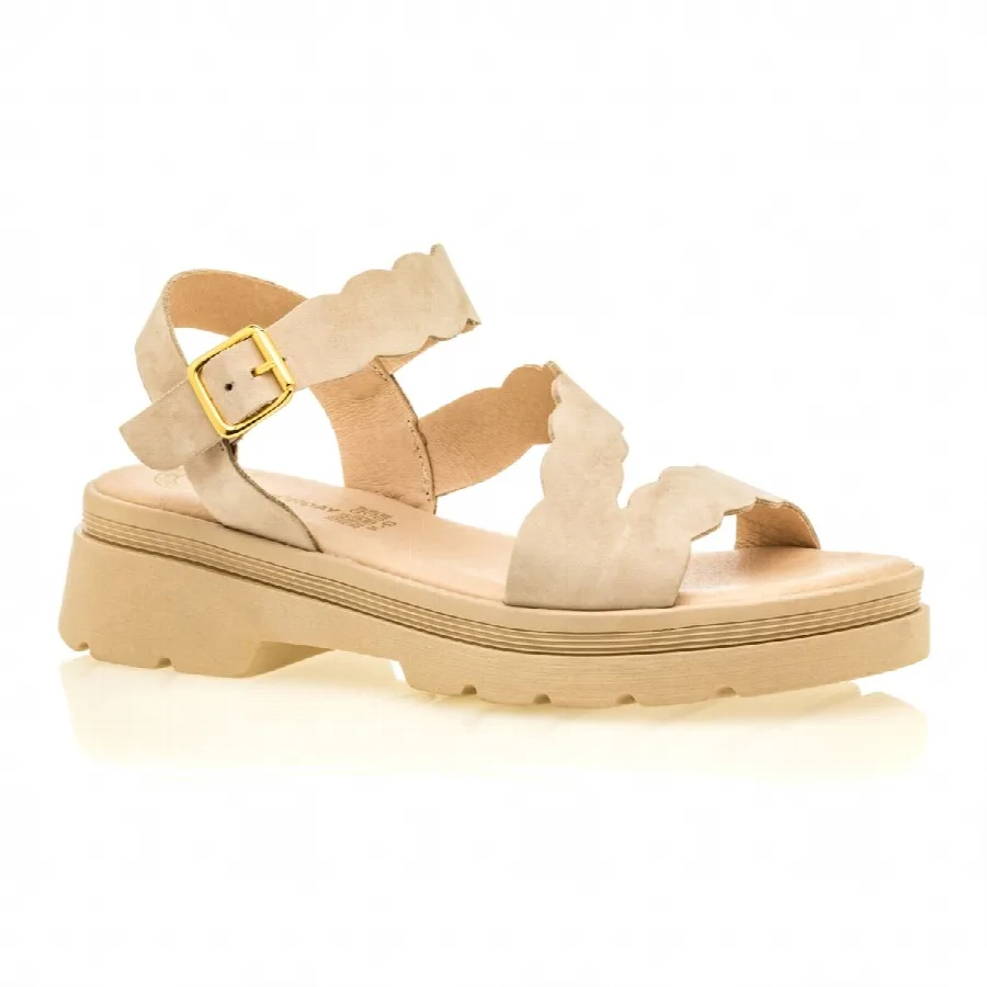 Sandali «Sandales Femme en cuir beige» — foto 2 dell'alert SR/02645/26